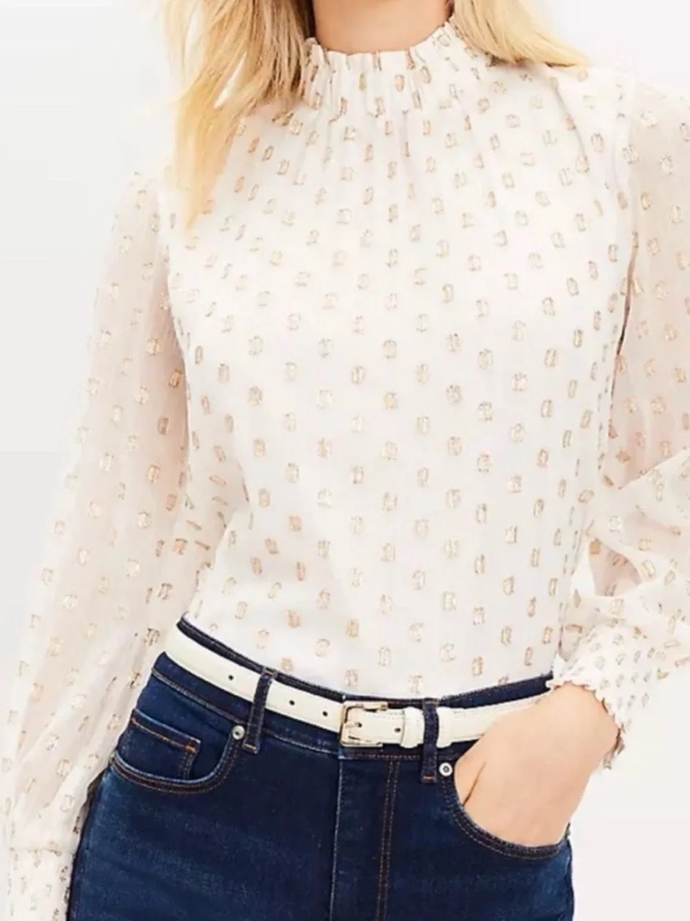 LOFT Ruffle Blouse - Picture 3 of 6